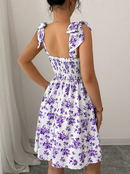 Rosalie Square-Neck Flare Dress