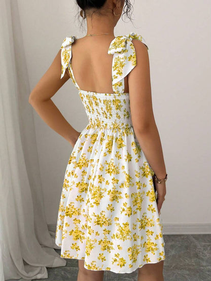 Rosalie Square-Neck Flare Dress