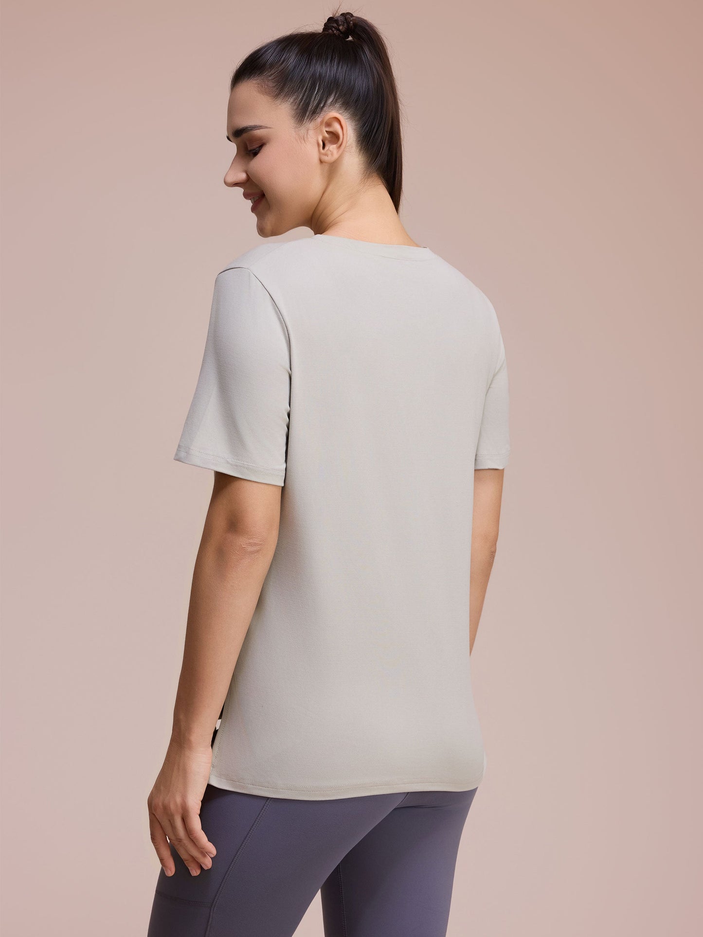 Longline V-neck tee