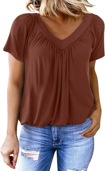 Flowy V-neck blouse