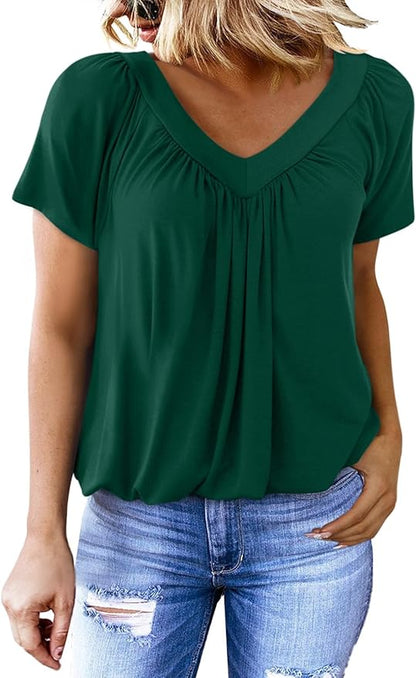 Flowy V-neck blouse