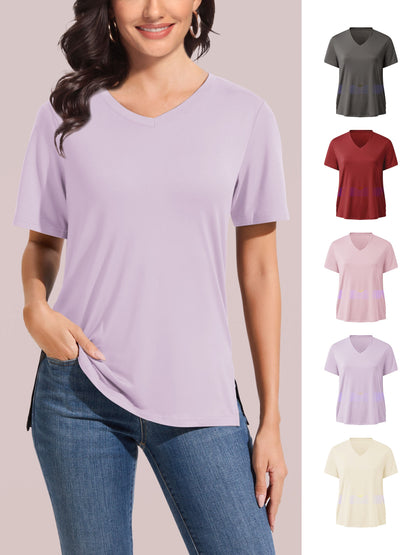 Longline V-neck tee