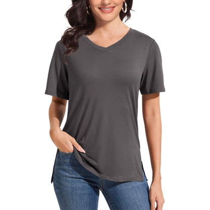 Longline V-neck tee